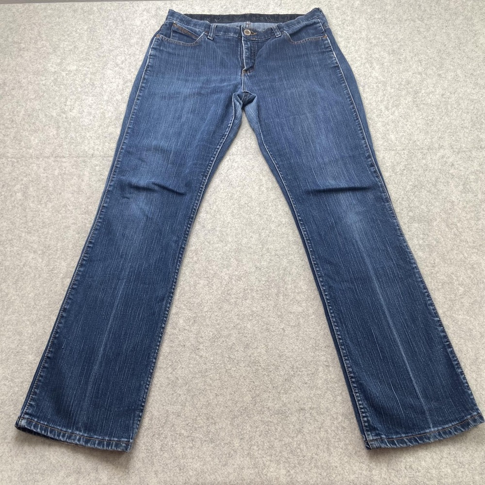 Wrangler Q-Baby Bootcut Jeans Womens 11/12x34 (32x32) Blue Stretch WRQ20DD